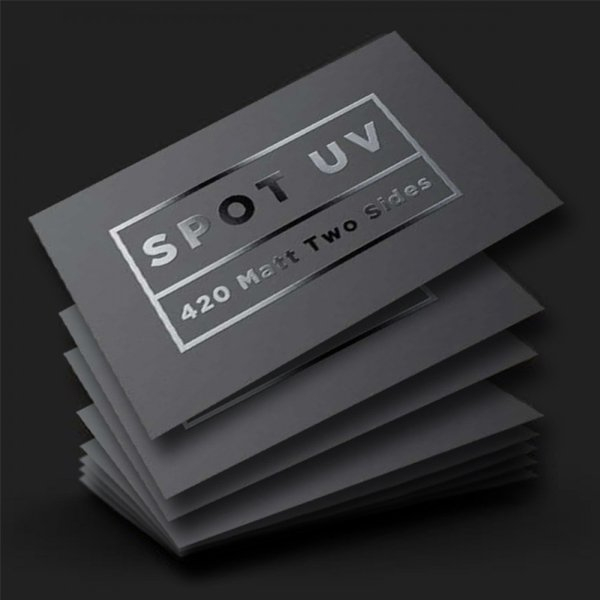 BUSINESS CARDS-500-MATT LAMINATE-SPOT UV